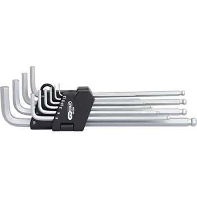 Image of KS Tools 151.3200 Ball ended hexagon key wrench set in a folding holder, 10 pcs