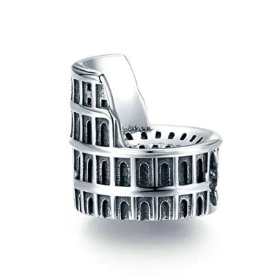 Image of JiaRong Charms 925 Sterling Silver Charm Roman Colosseum for Pandora Bracelet