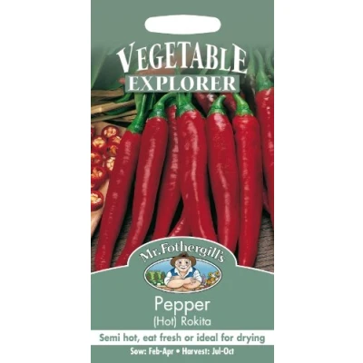 Image of Mr Fothergill&#039;s 18559 Vegetable Seeds, Pepper (Hot) Rokita