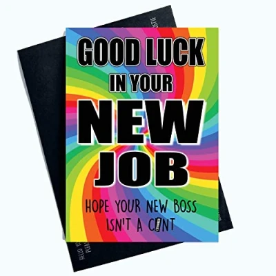 Image of Funny Colleague Leaving Cards New Job Good Luck in Your Boss C*nt PC1045
