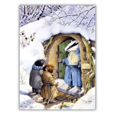 Image of Macmillan Cancer Support Christmas Cards Pack of 8 Badgers House