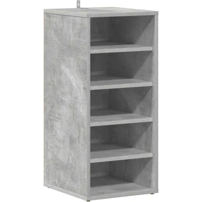 Image of vidaXL Shoe Cabinet Concrete Grey 31.5x35x70 cm Engineered Wood
