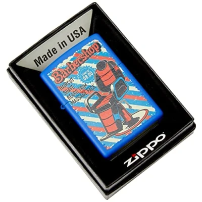 Image of Zippo Lighter, Metal, Royal Blue Matte, Colour Image, One Size
