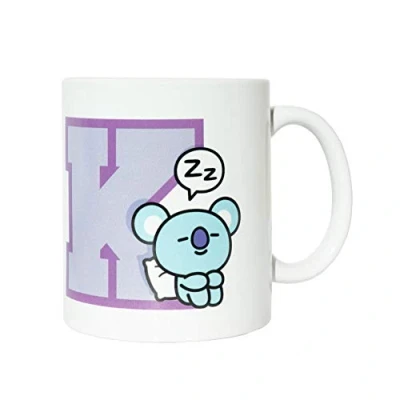 Image of Grupo Erik BT21 Official Merchandise Koya Ceramic Mug 35 cl 350 ml 3.74 x 3.15 inch 9.5 8 cm Coffee Tea Gifts
