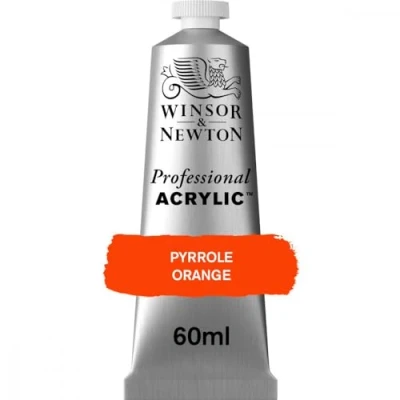 Image of Winsor &amp; Newton Professional Acrylic Paint, Pyrrole Orange, 60 ml Tube