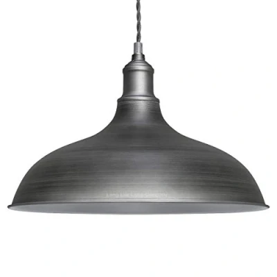 Image of Vintage Light Shade Dome Pendant Metal Iron Grey Ceiling Lamp Retro M0178