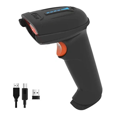 Image of Tera Pro Barcode Scanner Bluetooth 2.4G Wireless, 2500 Pixel CCD USB Wired Handheld 1D Bar Code Scanner, for Screen Digital Phone Barcodes with Vibration, 2500mAh, T5100C