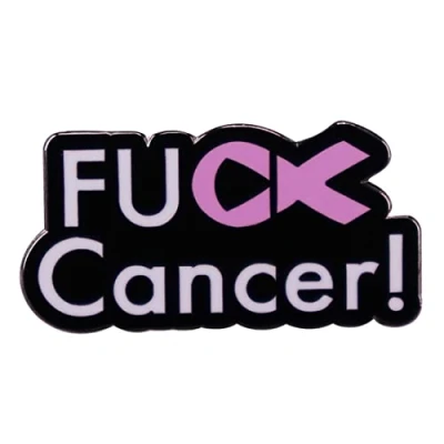 Image of Pink Ribbon Breast Cancer Awareness Enamel Pin Brooch Mental Health Lapel Badge for Women Clothes Jackets Hat Fashion Jewelry Accessories