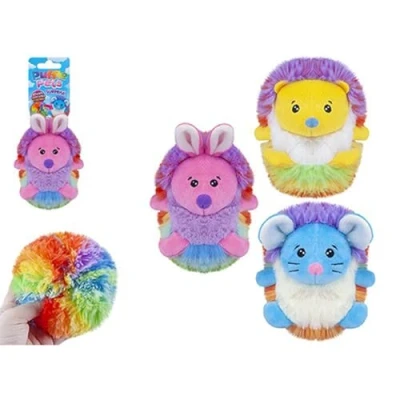 Image of Assorted Multicolor Puffle Pets Rainbow Mix (10cm) Pack Of 1 Delightful Plush Toy, Irresistibly Soft &amp; Cuddly Perfect Collectible Gift