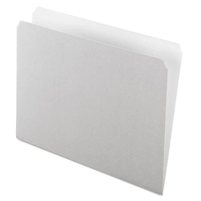 Image of Pendaflex 152GRA Colored File Folders, Straight Cut, Top Tab, Letter, Gray/Light Gray (Box of 100)