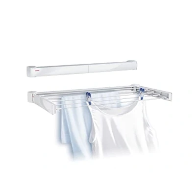 Image of Leifheit Telegant 30 Protect Wall Dryer, Foldable Clothes Drying Rack, Robust Rack for Indoor and Outdoor, 3 m Space