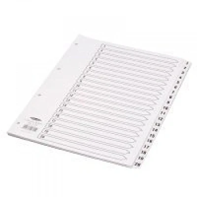 Image of Concord Classic Index Mylar reinforced Punched 4 Holes 1 20 A4 White Ref 00701/CS7