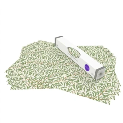 Image of The Master Herbalist Fragrant LAVENDER &amp; NEEM OIL Scented Drawer Liners in a WILLIAM MORRIS Design (ROLLED) Natural ANTI MOTH Repellent Pack of 5 Sheets Contains Essential Oils