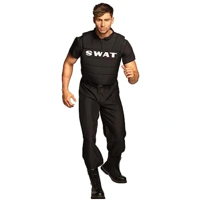 Image of Boland Special Agent SWAT Costume for adults, black, M (50/52), 83641