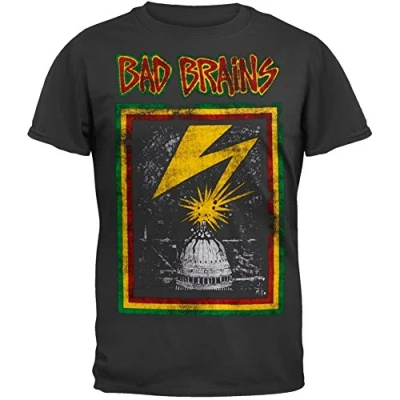 Image of Old Glory Bad Brains Mens Capitol Soft T Shirt Medium Black