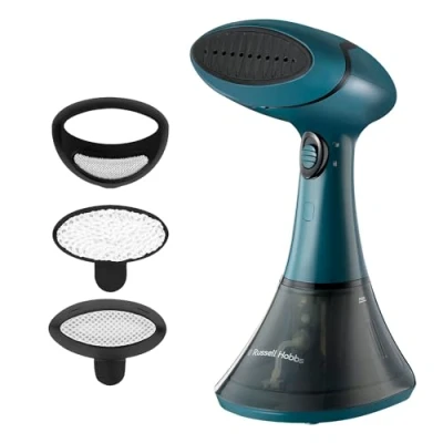 Image of Russell Hobbs Linencare Steam Genie Handheld Garment Steamer Green