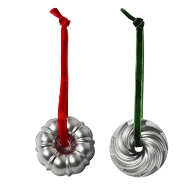 Image of Nordic Ware Bundt Ornament Set, Silver, 2 Pieces
