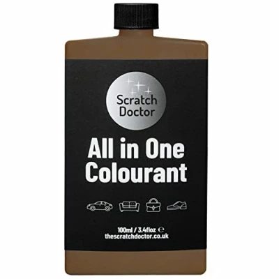 Image of Scratch Doctor All in One Leather Colourant Self Seal Dye Repair Paint for Furniture, Sofas, Car Seats (Camel, 100ml)