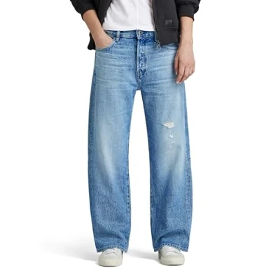 Image of G Star Bowey 3D Boyfriend WMN Relaxed fit jeans, Women&#039;s, Size: 26x30, Sun faded ripped blue donau