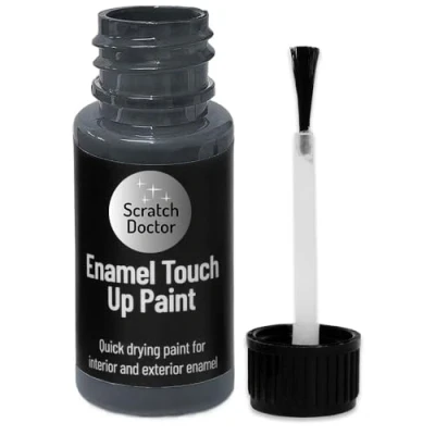 Image of Scratch Doctor Enamel Touch Up Paint 15ml Easy and Quick Drying Suitable for Kitchen Appliances, Bathroom, Metal, Radiator, Fridge, Shower, Sink (Anthracite Grey)