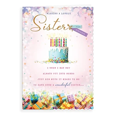 Image of Avant Garde Studios Birthday Card Sister 9 x 6 inches