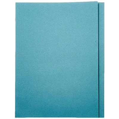 Image of 5 Star Office Square Cut Folder Recycled Pre punched 250gsm A4 Blue [Pack 100]