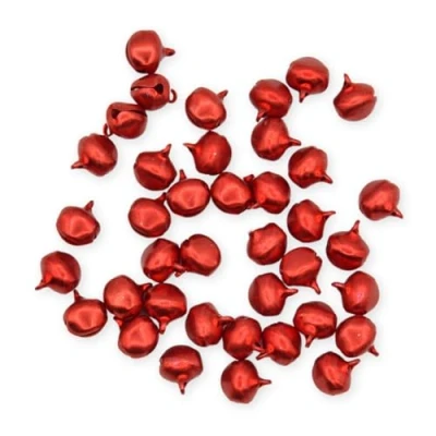 Image of 25 Pack 11.5mm Red Jingle Bells Mini Christmas Craft
