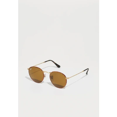 Image of Ray Ban Man RB3447 Round Metal 927533 Sunglasses Havana Brown Normal
