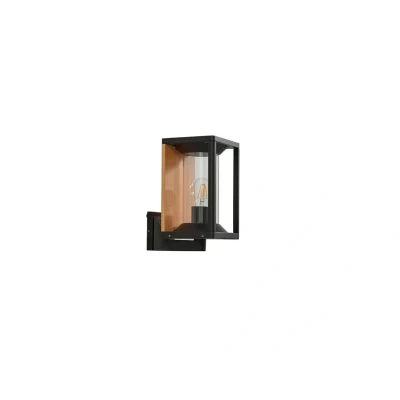 Image of Lucande Candina outdoor wall light, black, aluminium, IP65