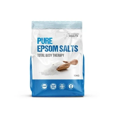 Image of The Intelligent Health Epsom Bath Salts 100% Pure Salts, Our Magnesium Sulphate are Premium for Men and Women, Muscle Soak 10kg