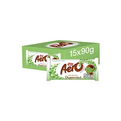 Image of Aero Peppermint Mint Chocolate Sharing Bars, 15 x 90 g