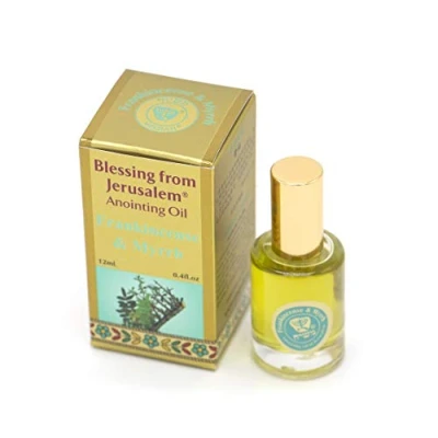 Image of Gold Anointing Oil Frankincense &amp; Myrrh 12ml from Holyland Jerusalem Limited Edition