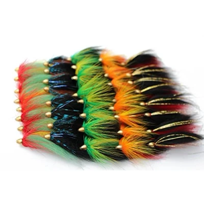 Image of Tigofly 40 pcs/lot Cone Head Tube Fly 5 Patterns Streamer Salmon Trout Steelhead Fishing Flies Lures Set