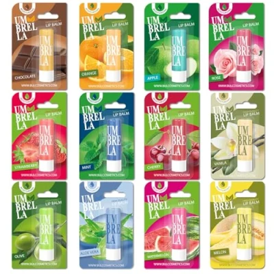 Image of Set of 24 Luxury Lip Balms 12 Different Scents Unisex Protect &amp; Repair Hydrates