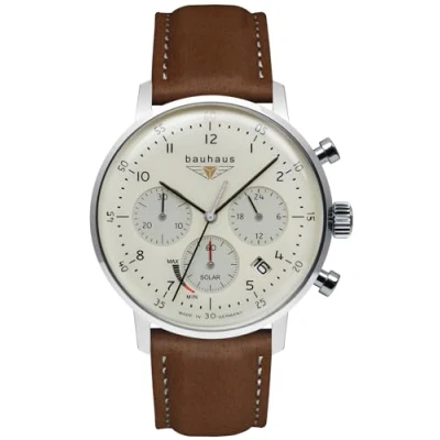 Image of Bauhaus Men&#039;s Watch Solar Chronograph with Leather Strap 2086 5