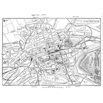 Image of Artery8 Map 1888 Edinburgh City Scotland Plan Chart Unframed Wall Art Print Poster Home Decor Premium