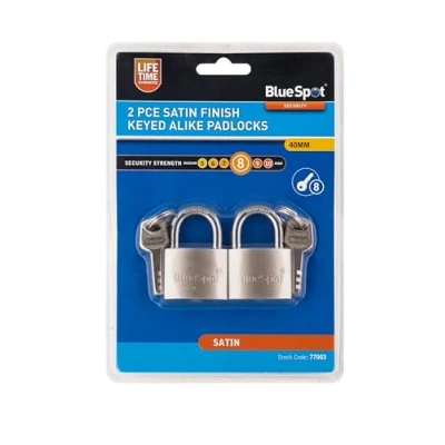 Image of Fort Knox 77003 40 mm Satin Finish Keyed Alike Padlocks (2 Piece), Gold