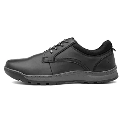 Image of Hush Puppies Men&#039;s Olson Lace Up Sneaker, Black, 10 UK