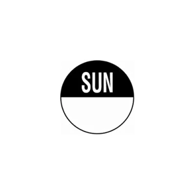 Image of Genware NEV C301 Dots, 19 mm, Sunday Removable Day (Pack of 1000)