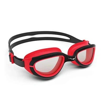 Image of AqtivAqua Kids Swimming Goggles 6 14 3 Swim for Childrens Girls Boys (Black/Red colour)
