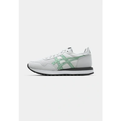 Image of Asics Sportstyle Tiger Runner II Unisex Trainers, Size: 5, White/dark mint Imitation leather/ textile