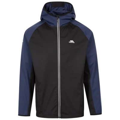 Image of Trespass Mens Hooded Activewear Outdoor Jacket With Zipped Pockets Furst