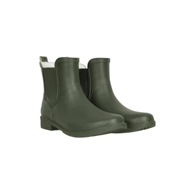 Image of Mountain Warehouse Womens Winter Ankle Wellies Waterproof, Faux Fur, Easy to Clean Rainboots Best for Autumn, Winter, Hiking, Trekking, Outdoors &amp; Walking Khaki Adult Shoe Size 7