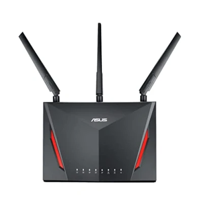 Image of ASUS RT AC86U Wi Fi AC2900 Mesh Wifi system router AiProtection by Trend Micro, WTFast game accelerator free, adaptive QoS, USB 3.0 app support, Dual WAN 3G/4G support
