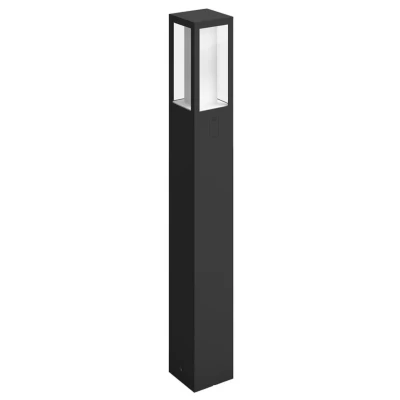 Image of Philips Hue Impress White and Colour Ambiance Pedestal [UK Version Black] Low Voltage. For Outdoor Lighting, Patio, Terrace, Garden.