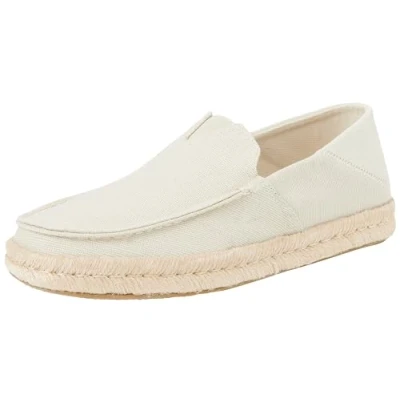 Image of TOMS Mens Alonso Rope Loafer Espadrilles Shoes Natural 10 UK