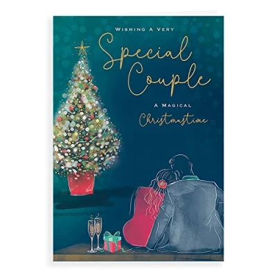 Image of Piccadilly Greetings Classic Christmas Card Special Couple 9 x 6 inches