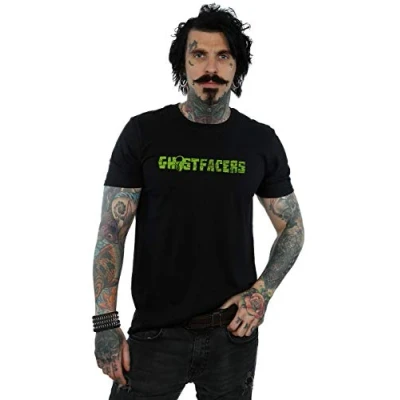 Image of Absolute Cult Supernatural Men&#039;s Ghostfacers Logo T Shirt Black Large