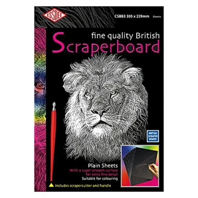 Image of Essdee British Scraperboard, Card, Black, 305 x 229