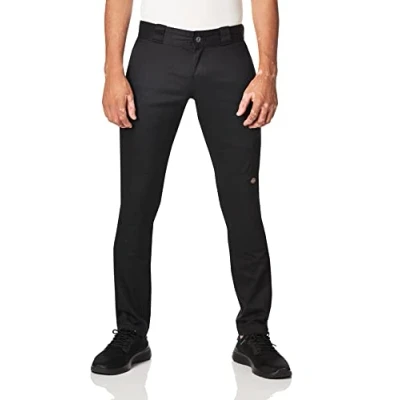 Image of Dickies Men&#039;s Skinny Straight Double Knee Work Pant, Black, 31W x 30L